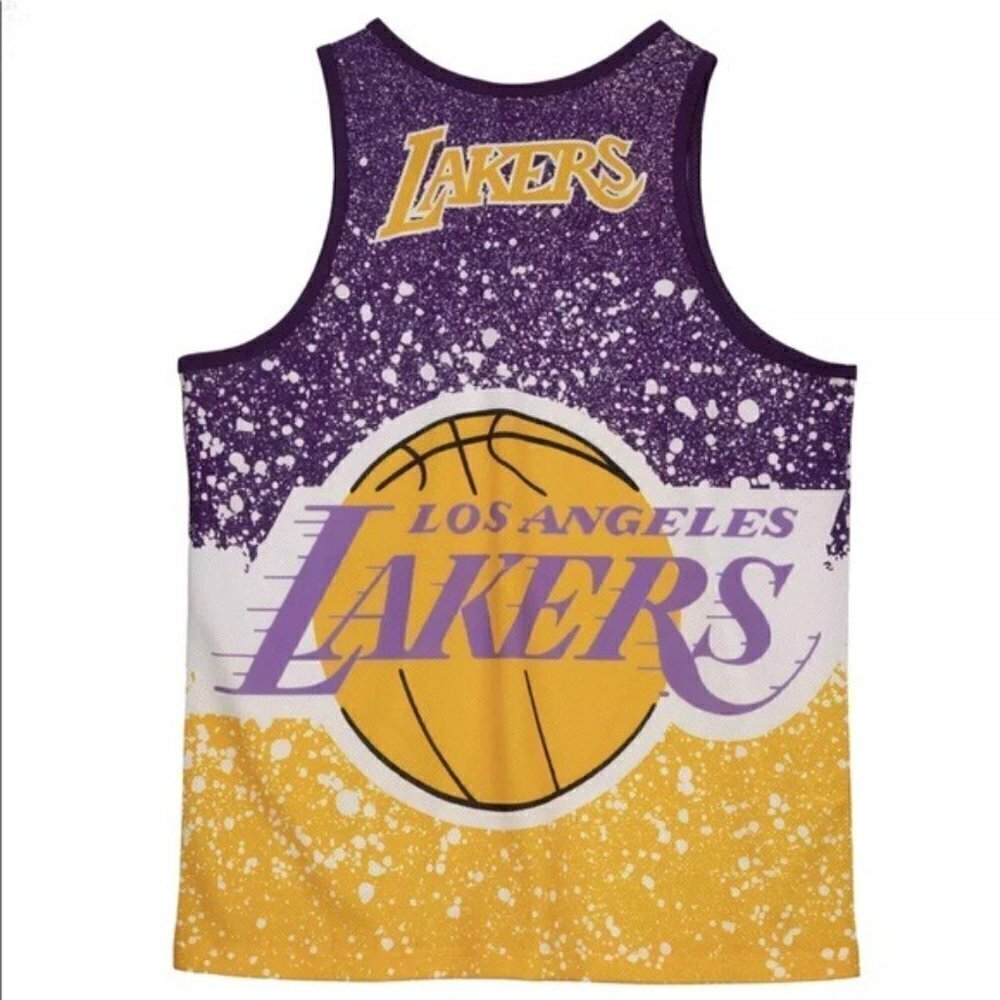 Mitchell & Ness Men’s Jumbotron Lakers Tank Small Unisex